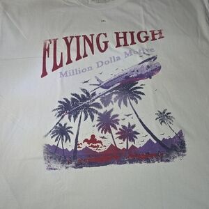 Flying High Graphic Tee - Red & Purple